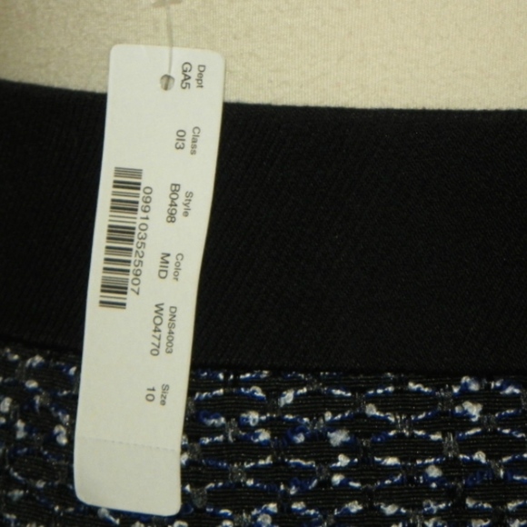 NWT J. Crew sz 10 Midnight tweed pencil skirt $128 - Picture 4 of 4